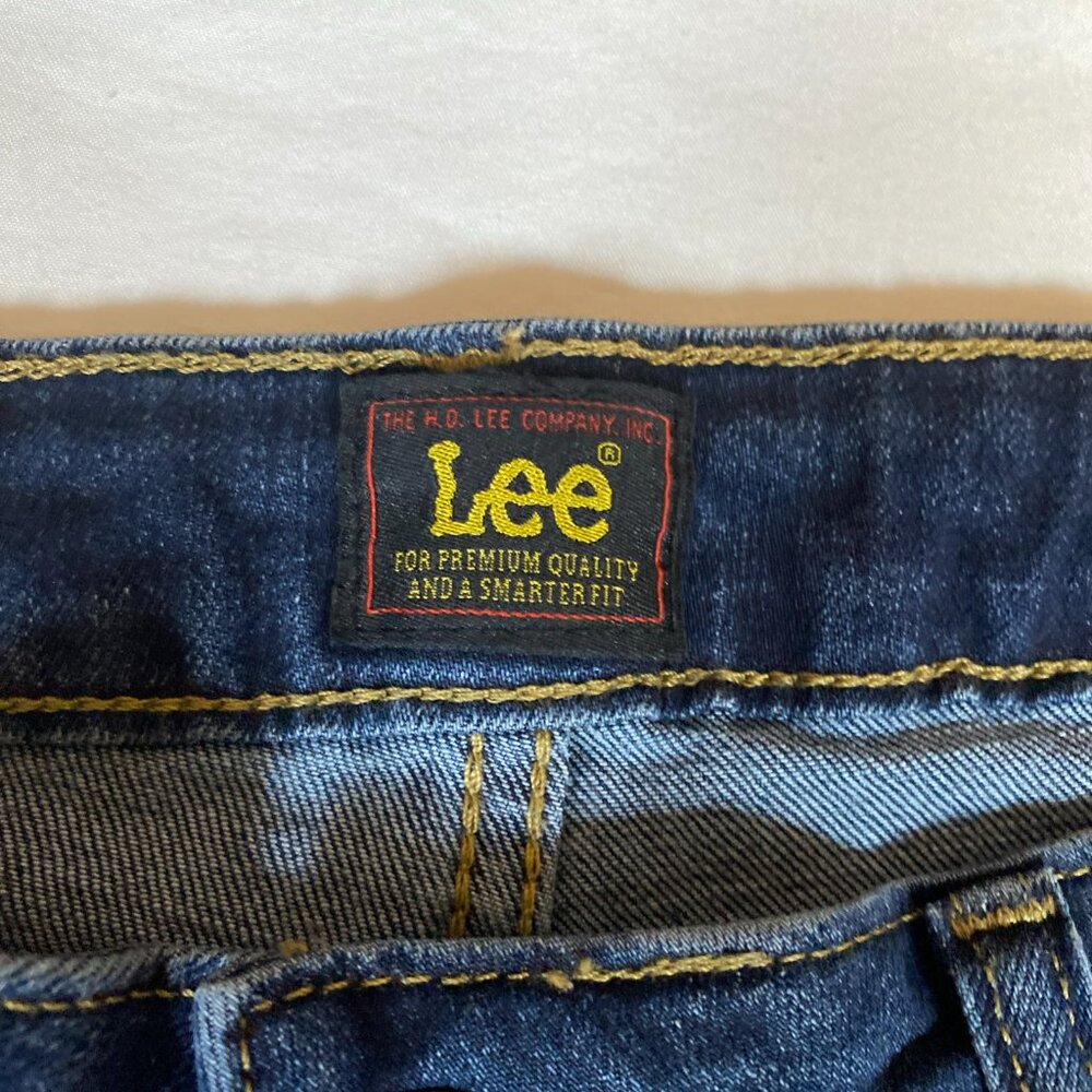 Lee Mid Rise Denim Capri Jeans Women's 12 Blue Cotton Blend - Picture 5 of 8